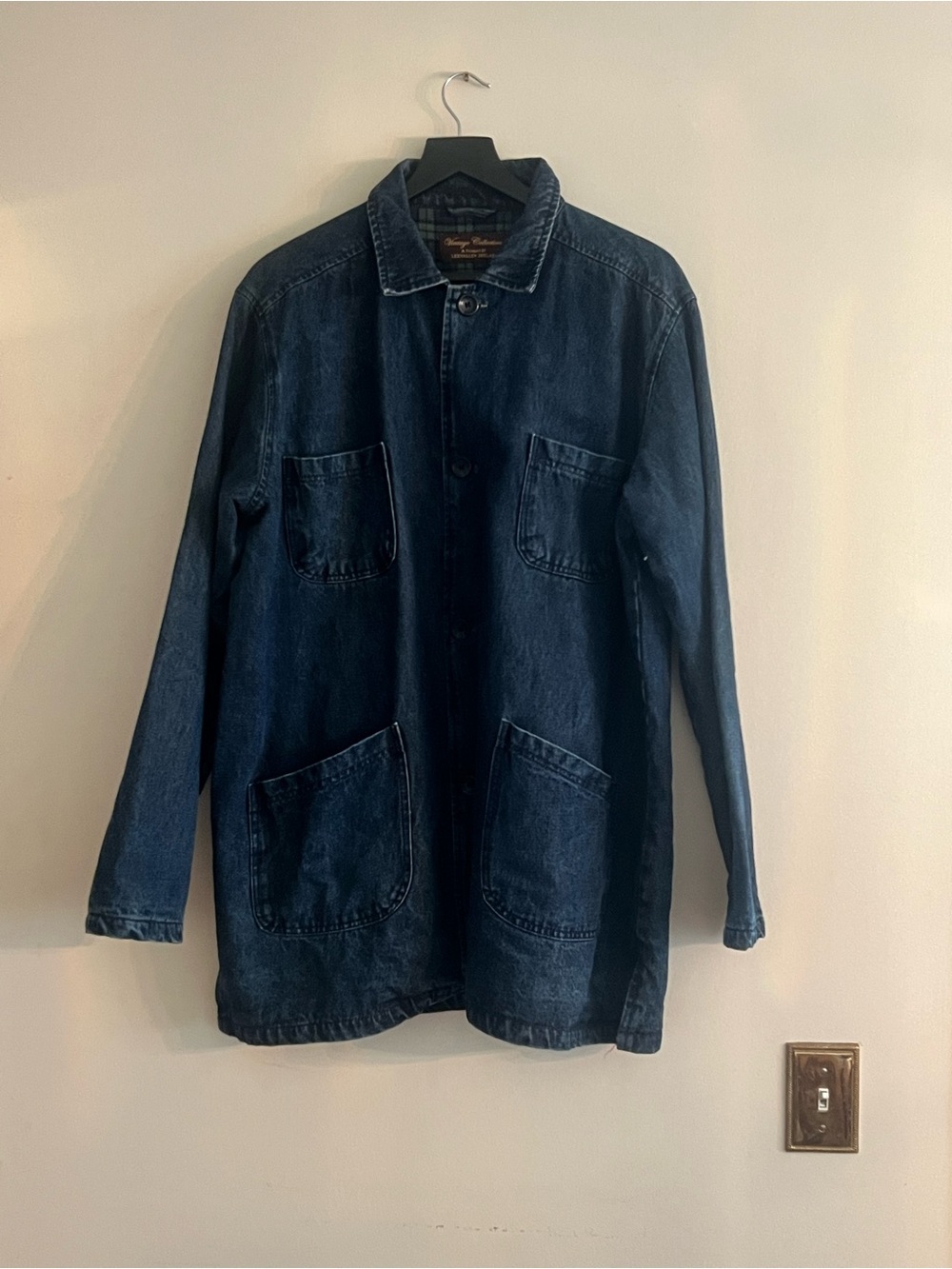 LEE VALLEY Denim Ireland Jacket with plaid flannel lining